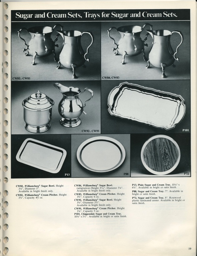 1975 Stieff Pewter Catalog Pages 1126